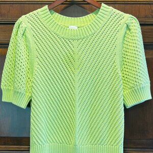 CAbi Lime Green Crew Neck Sweater